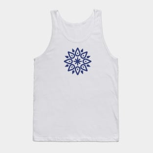 Blue Mandala Pattern Tank Top